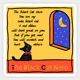 the black cat nero, cat Magnet